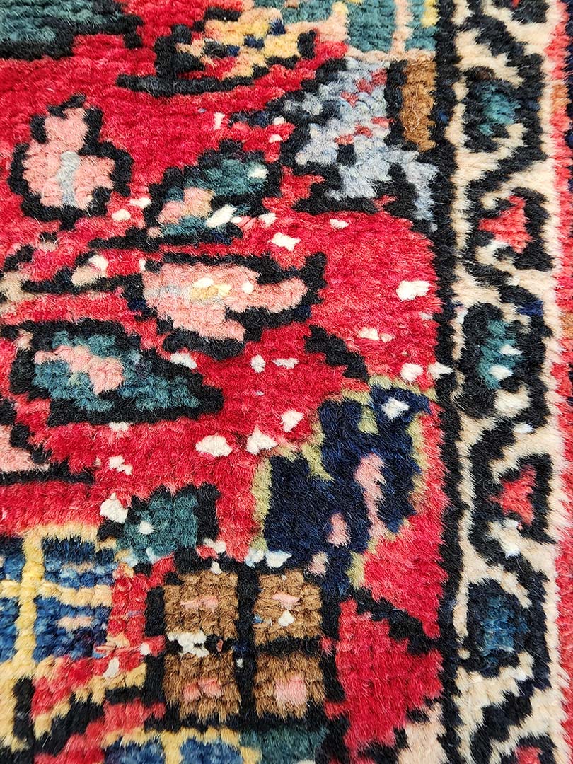 White knots in an area rug