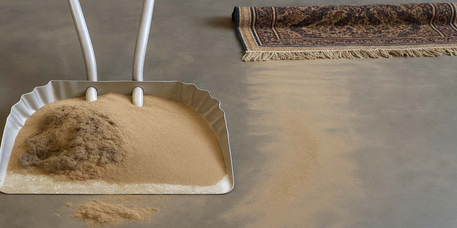 Soil from an area rug